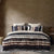 Kabelo Black Quilt Cover Set by Logan Mason