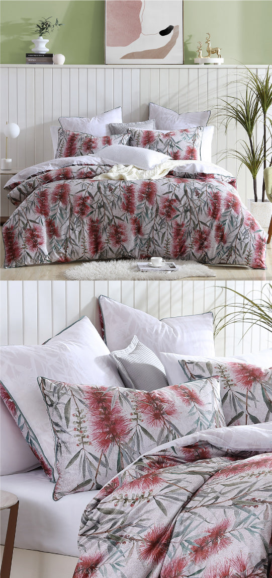 Merindah Red Velvet Quilt Cover Set by Logan & Mason Cottonbox Pty Ltd