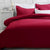 Pure Soft Burgundy Quilt Cover Set by Luxton