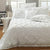 Seline White Quilt Cover Set by Luxton