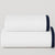 Navy Trim Combed Cotton Hotel And Pool Towels by Marco Polo