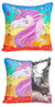 Rainbow Unicorn Sequin Cushion by Minky Kids