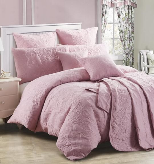 Marguerite Dusty Pink European Pillowcase by Moyle Fine Linen