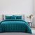 Deluxe Faux Fur Teal Comforter Set by Odyssey Living