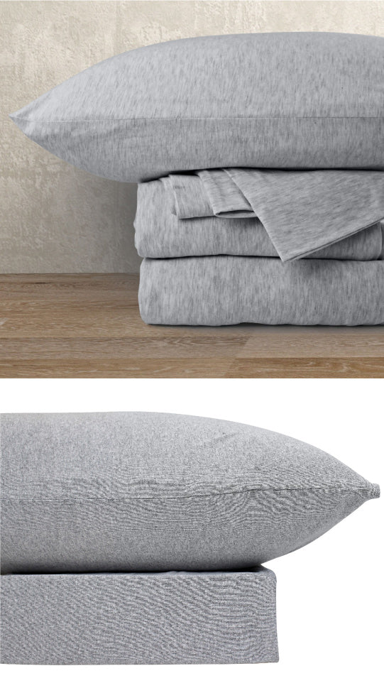 Jersey Soft Grey Sheets by Odyssey Living Cottonbox Pty Ltd