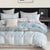 Hampshire Blue Cotton Quilt Cover Set by Odyssey Living