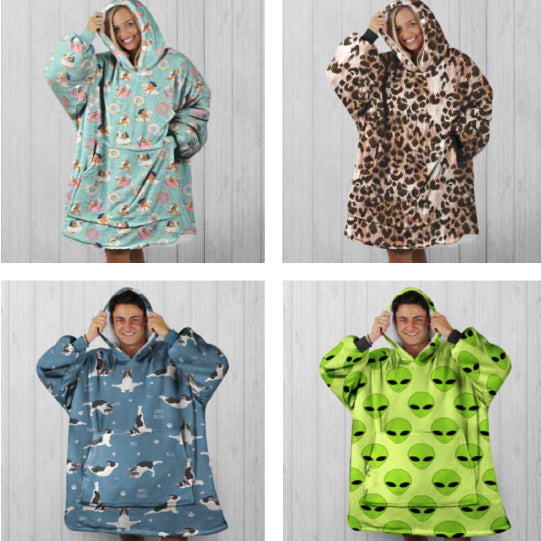 Assorted Adult Hooded Snoogie Blankets by Odyssey Living