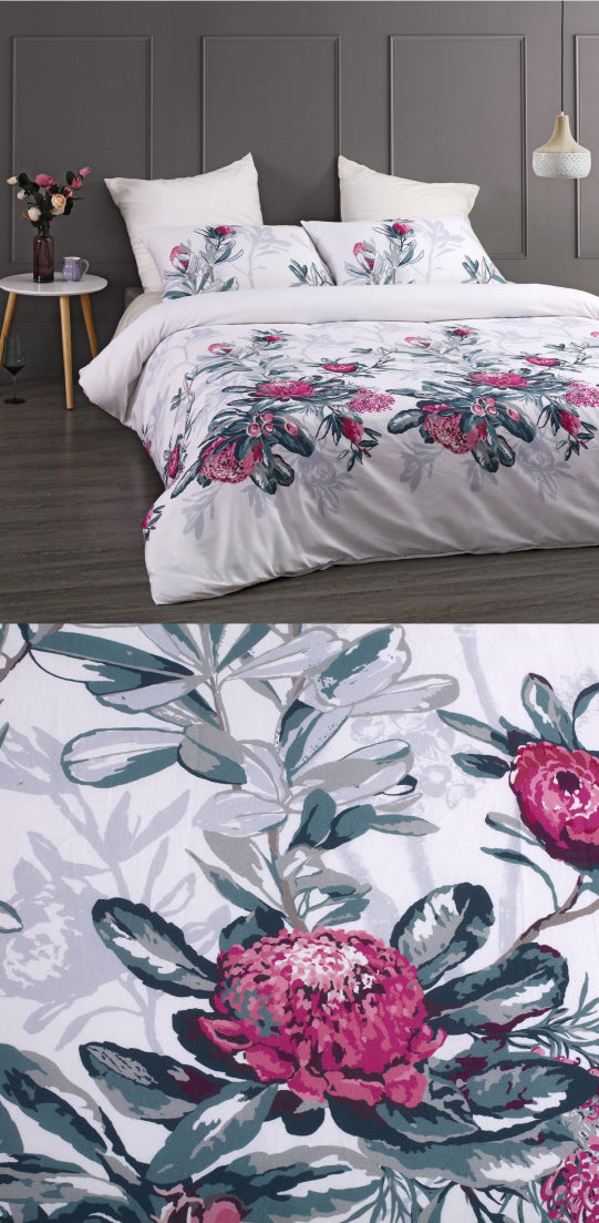 Waratah Quilt Cover Set by Onkaparinga Cottonbox Pty Ltd