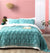 Medallion Aqua Coverlet Set by Park Avenue