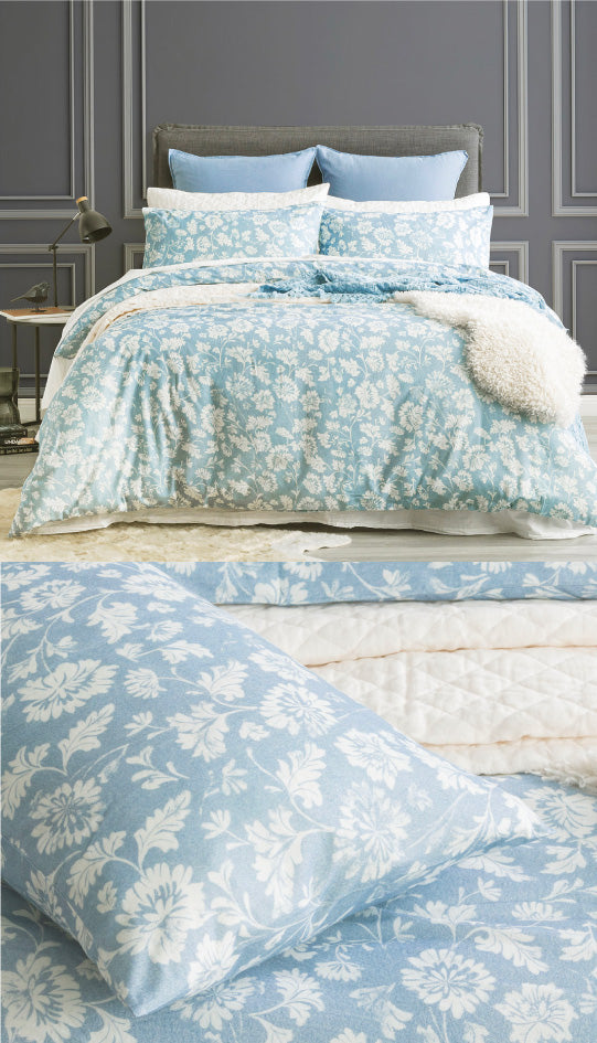 Perry Flannelette Quilt Cover Set by Park Avenue Cottonbox Pty Ltd