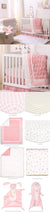 Coral Pleated Cot Bedding by Peanut Shell