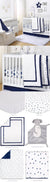 Navy Pleated Cot Bedding by Peanut Shell