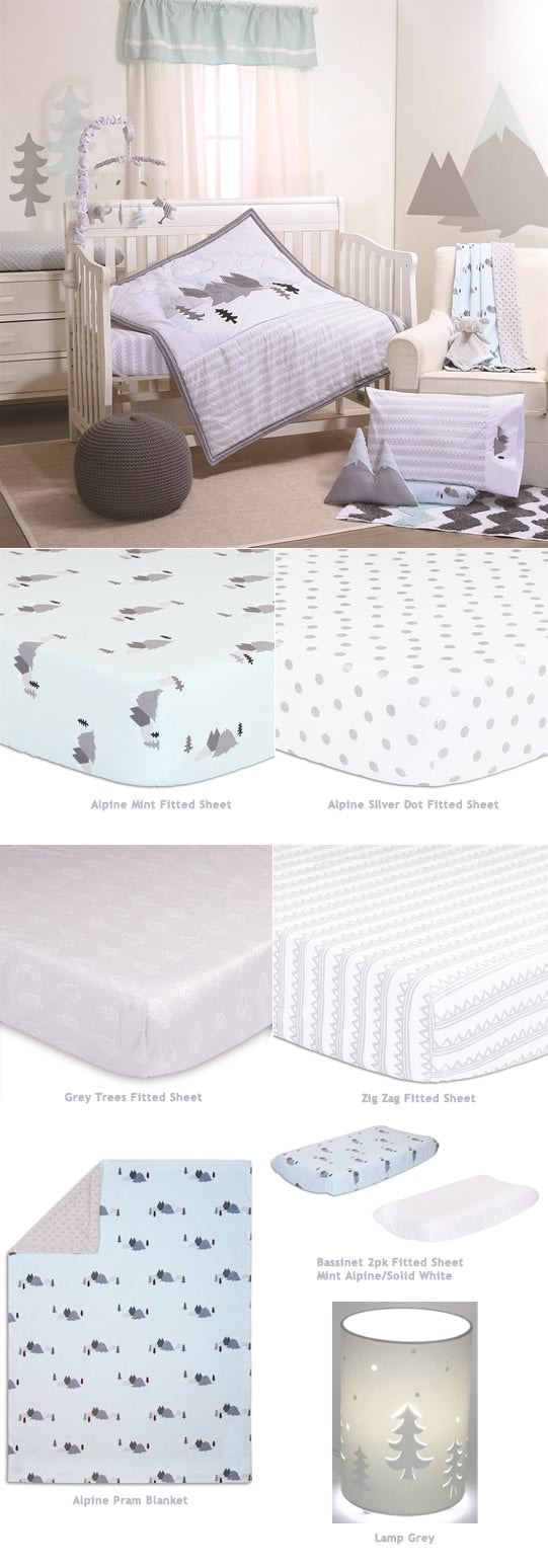 Alpine 5pce Cot Set by Little Haven Cottonbox Pty Ltd