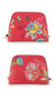 Red Jambo Flower Large Triangle Beauty Bag by Pip Studio