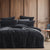Apollo Black Quilt Cover Set by Logan Mason