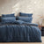 Apollo Indigo Quilt Cover Set by Logan Mason