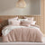 Corbin Blush Quilt Cover Set by Logan Mason