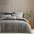 Cyprus Charcoal Quilt Cover Set by Logan Mason