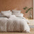 Cyprus Coffee Quilt Cover Set by Logan Mason