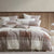 Heritage Coffee Quilt Cover Set by Logan Mason