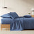 300TC Cotton Percale Indigo Sheets by Private Collection