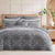 Mayfair Charcoal Quilt Cover Set by Private Collection