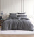 Urban Waffle Charcoal Quilt Cover Set by Private Collection