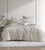 Urban Waffle Stone Quilt Cover Set by Private Collection