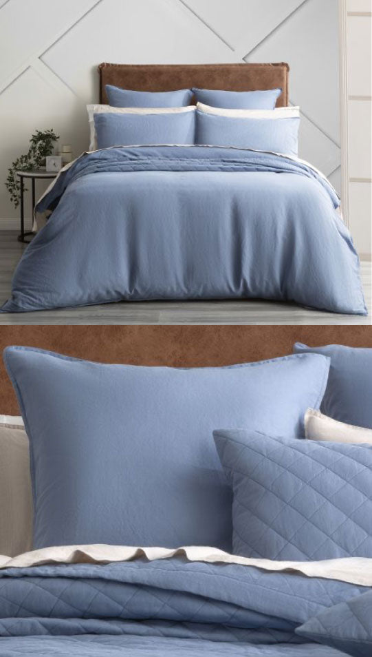 Cavallo Denim French Linen Quilt Cover Set by Renee Taylor Cottonbox