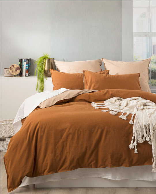Essentials Vintage Stone Washed Reversible Juniper Quilt Cover Set by Renee Taylor Super King main image 0