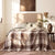 Heritage Cotton Yarn Dye Waffle Chocolate Blanket by Renee Taylor