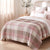 Heritage Cotton Yarn Dye Waffle Mauve Blanket by Renee Taylor