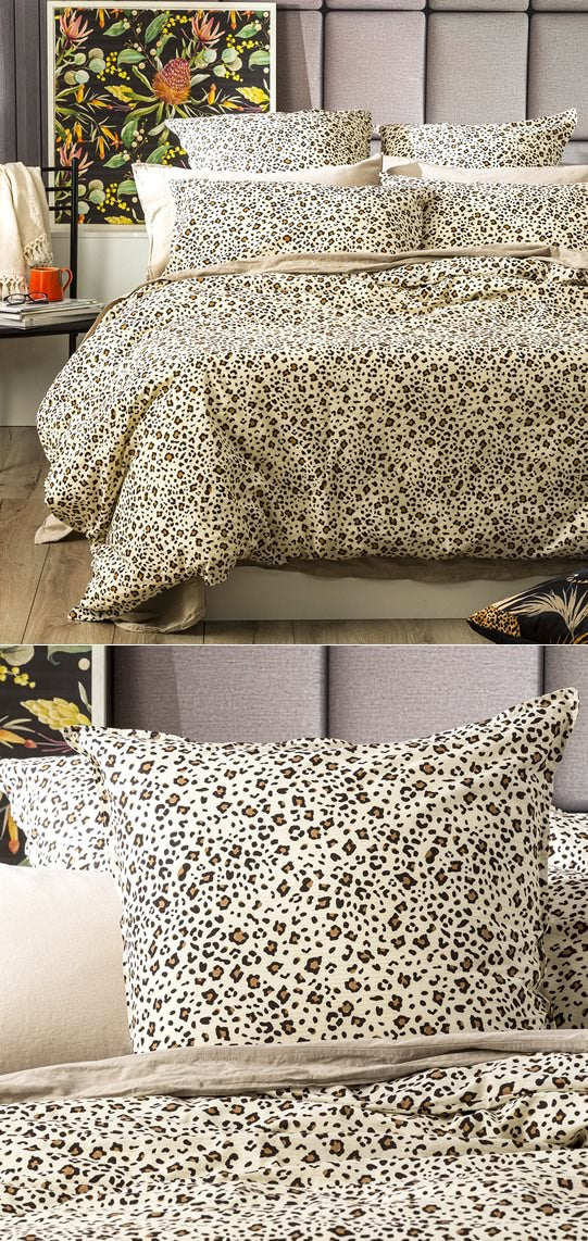 Leopard Quilt Cover Set by Renee Taylor Cottonbox Pty Ltd