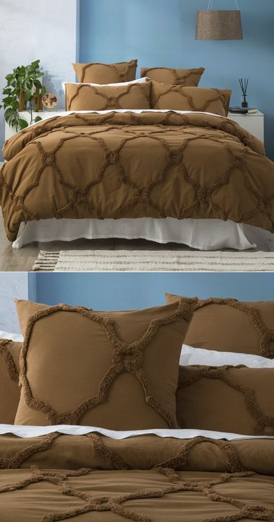 Moroccan Wood Quilt Cover Set by Renee Taylor Cottonbox Pty Ltd