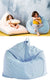 Pinstripe Blue Bean Bag by Sack Me