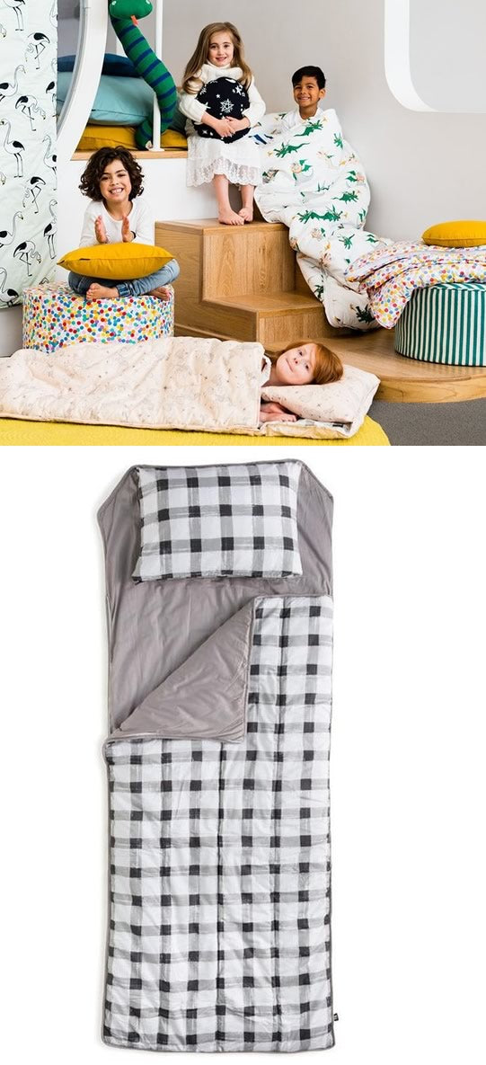 Grey Gingham Nap Mat by Sack Me – Cottonbox Pty Ltd