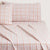 Bayley Check Dusty Rose Washed Cotton Sheet Set by Sheridan