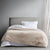 Carlson Bone Faux Fur Blanket by Sheridan