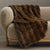 Leider Chocolate Faux Fur Throw by Sheridan