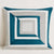Mazey Deep Blue Square Cushion by Sheridan