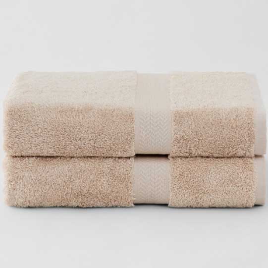 Ryan 2 Pack Bath Towels Sand by Sheridan Cottonbox Pty Ltd