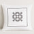Trellis Snow Midnight Square Cushion by Sheridan