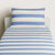Cubby Stripe Cornflower Fitted Sheet And Pillowcase Set by Sheridan Junior