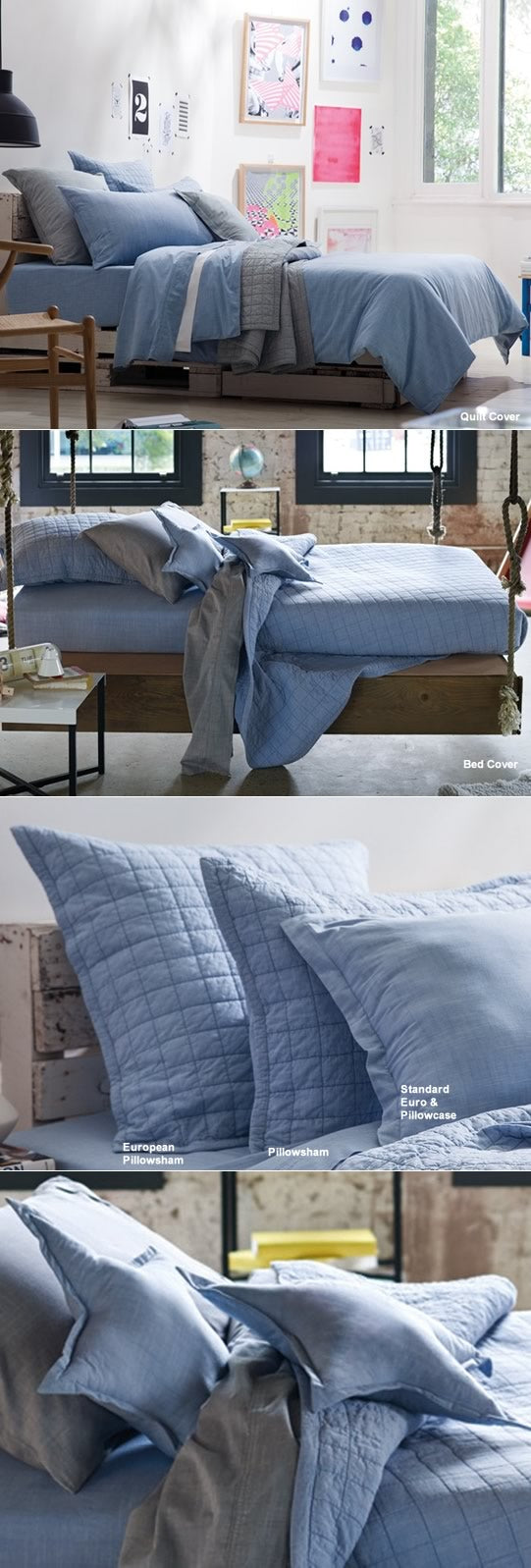 Reilly Chambray Quilt Cover Set by Sheridan Junior Cottonbox Pty Ltd
