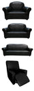 Black Faux Leather Sofa & Recliner Covers by Surefit