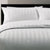 Satin Stripe White 20MM Bed Linen Range by Alliance Commercial