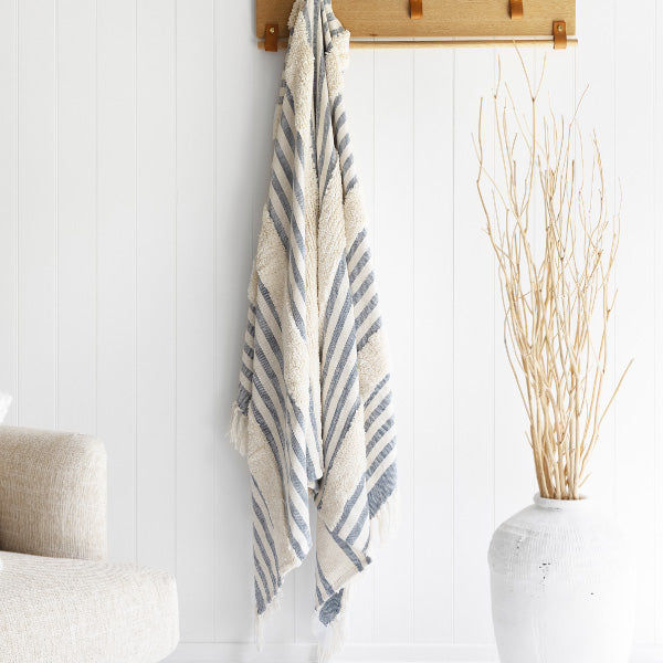 Pinewood Navy Throw by Zaab – Cottonbox Pty Ltd