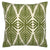 Trapeze Green Feather Filled Cushion by Zaab
