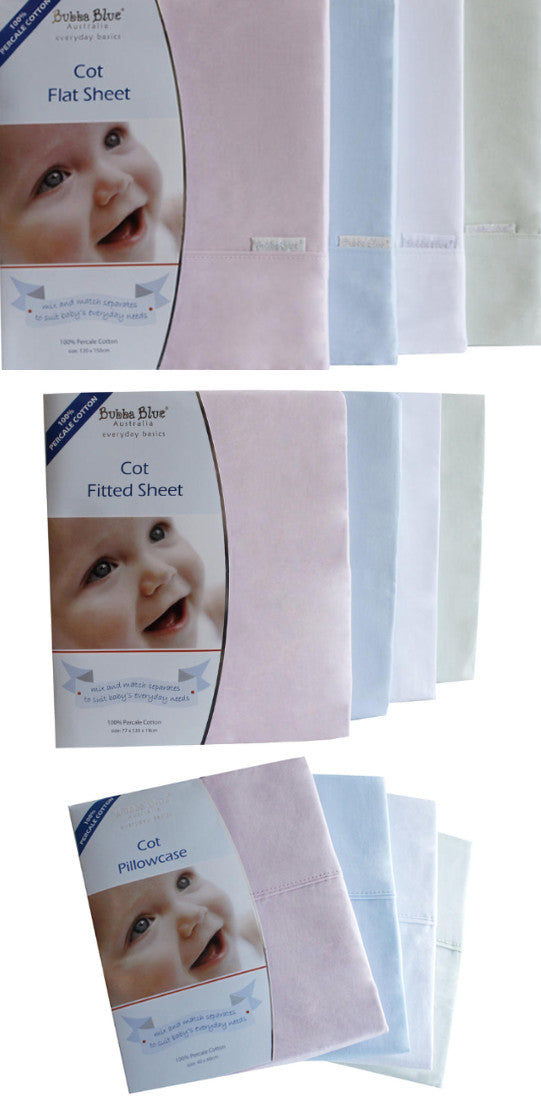 Cot FLAT Sheet by Bubba Blue Cottonbox Pty Ltd