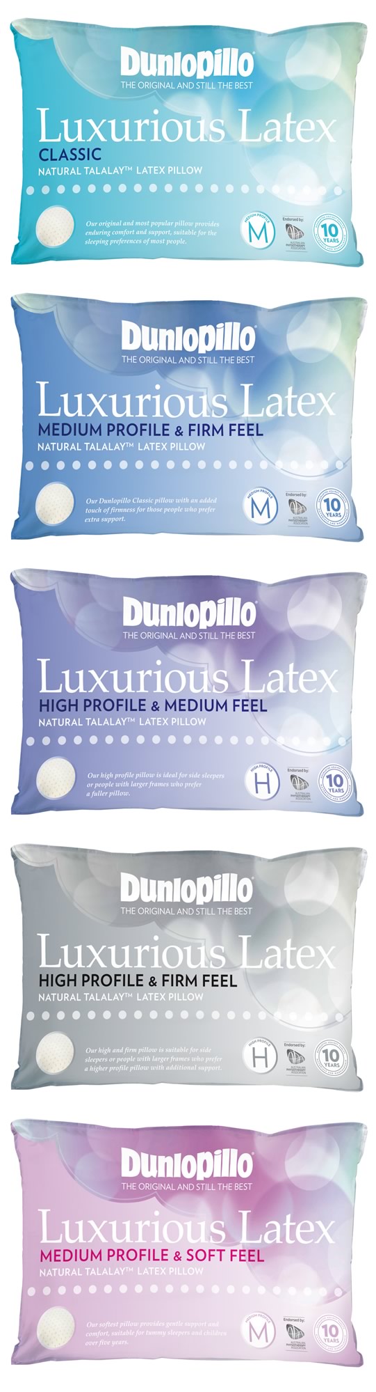 Dunlopillo Latex Pillow by Tontine Cottonbox Pty Ltd